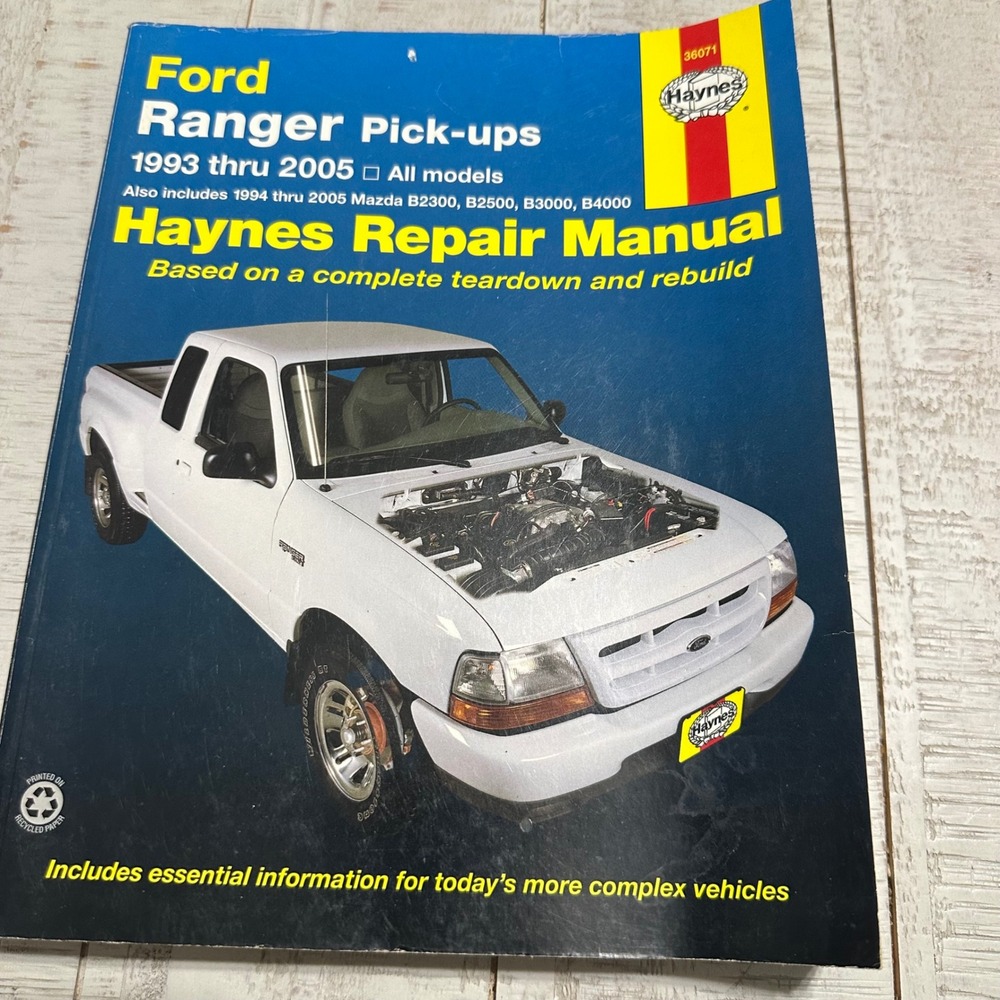 Haynes Repair Manual Ford Ranger 1993-2005 Mazda B-Series 1994-2005 36071